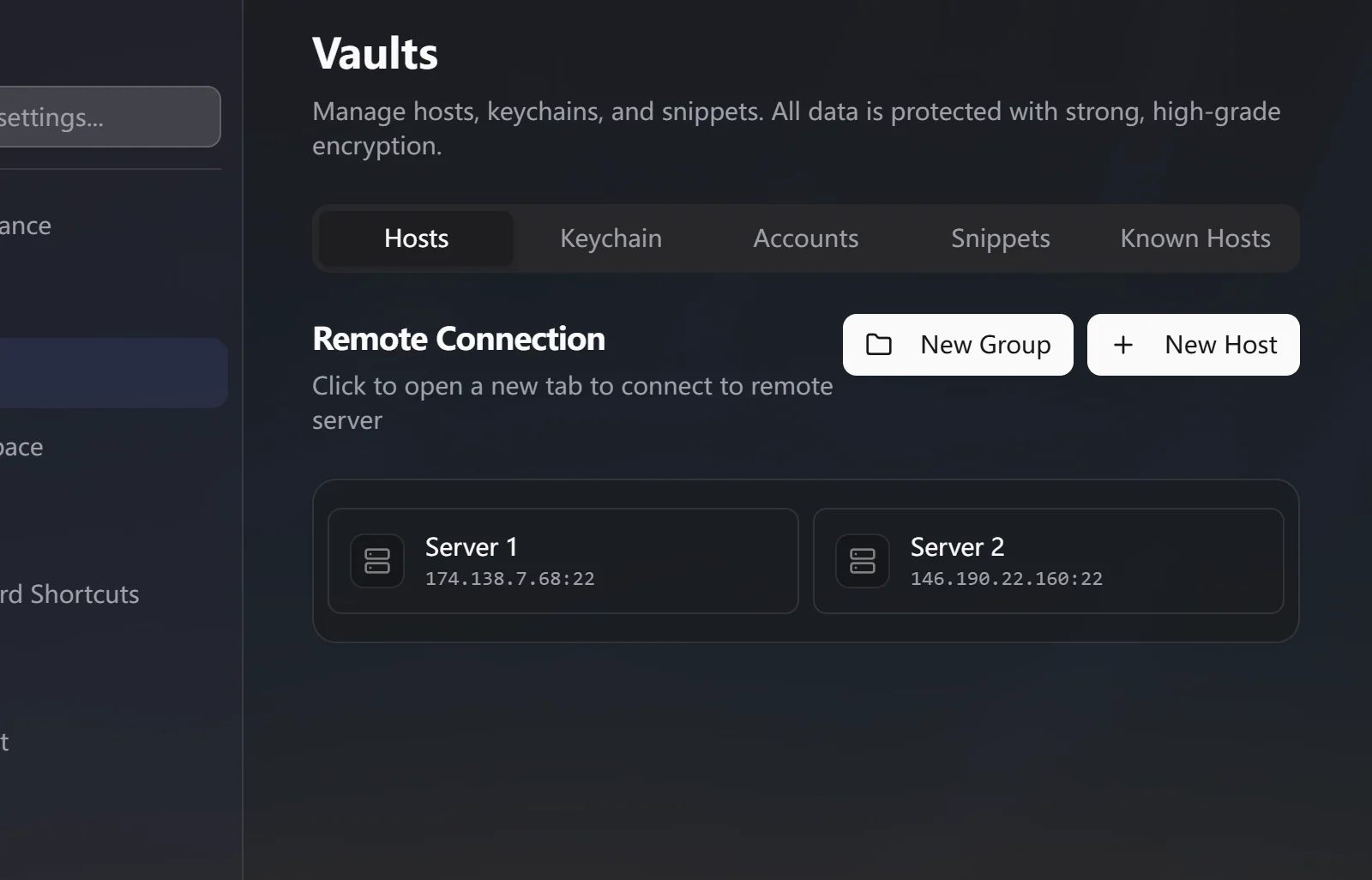 SSH & Host Management